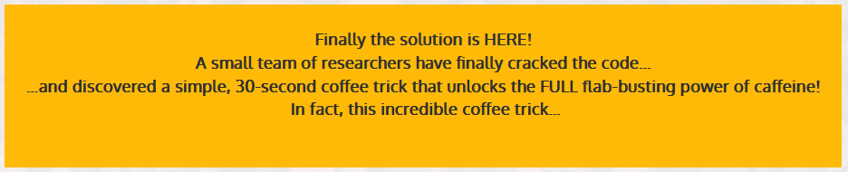 Solution for Good Coffee